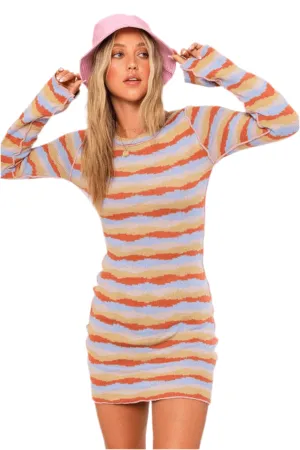 Le Lis Stay Wavy Stitch Sweater Dress