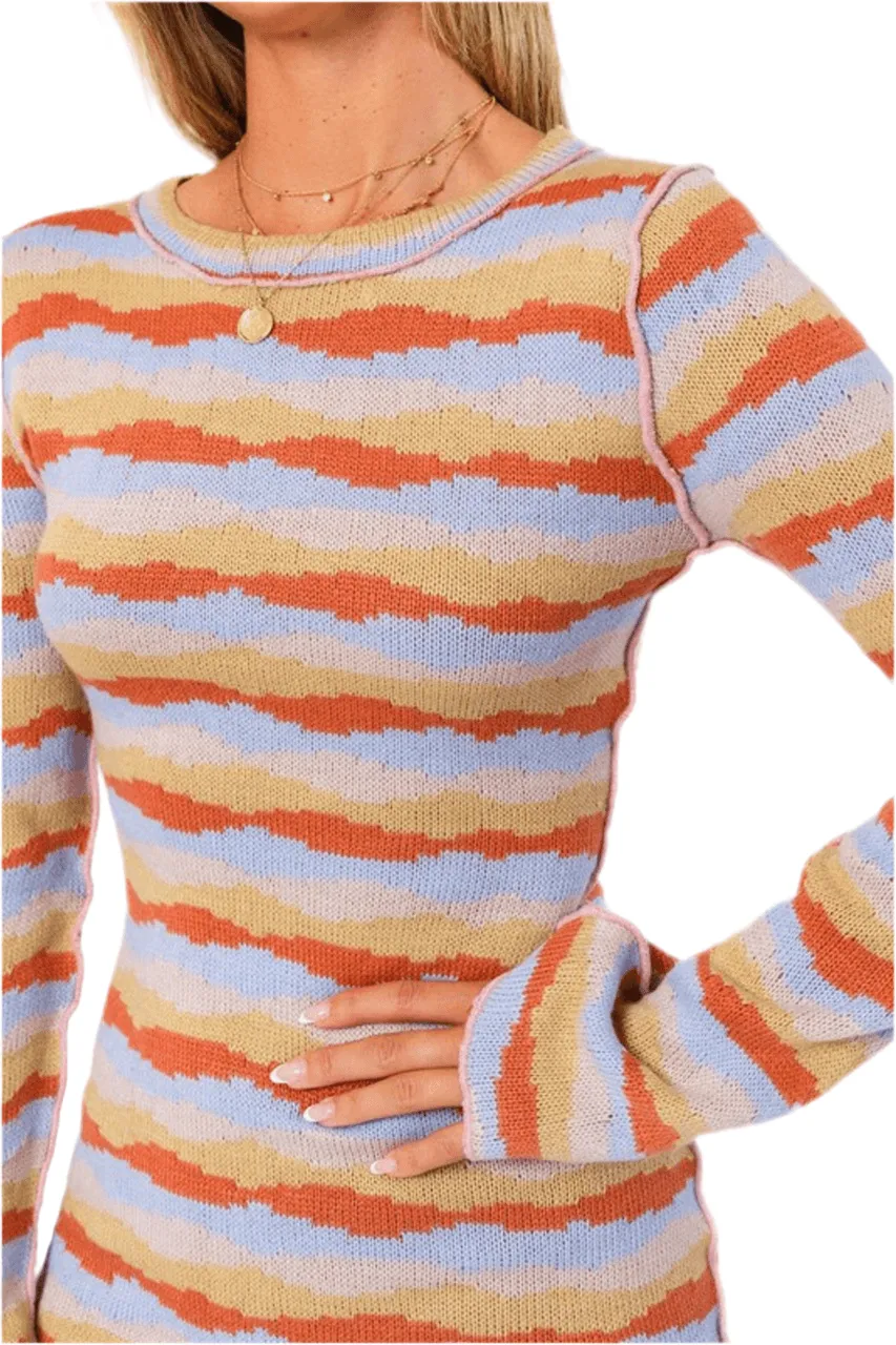 Le Lis Stay Wavy Stitch Sweater Dress