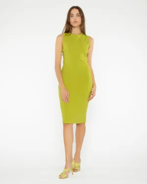 Lime Rib Tank Midi Dress