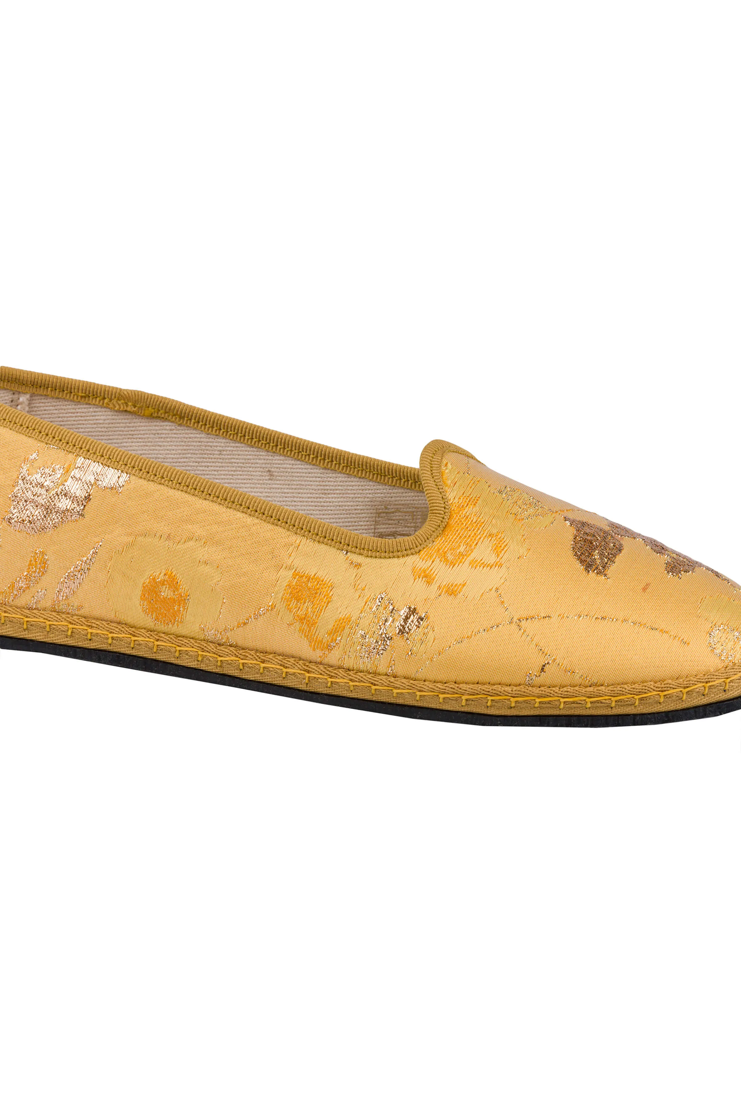 Lola Gold Floral Brocade Venetian Slipper
