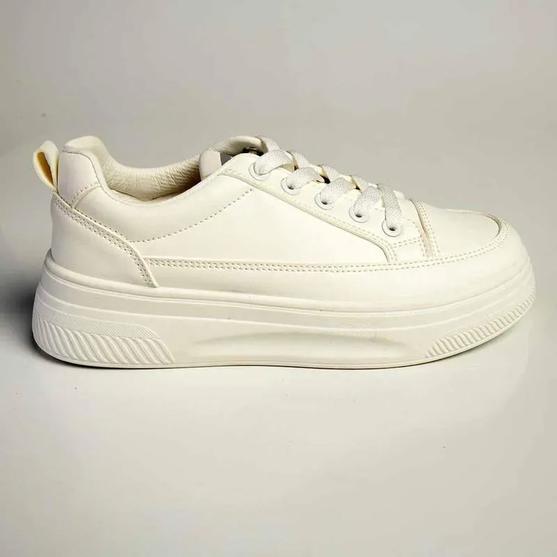 Madison Tylee Ladies Platform Sneaker - White
