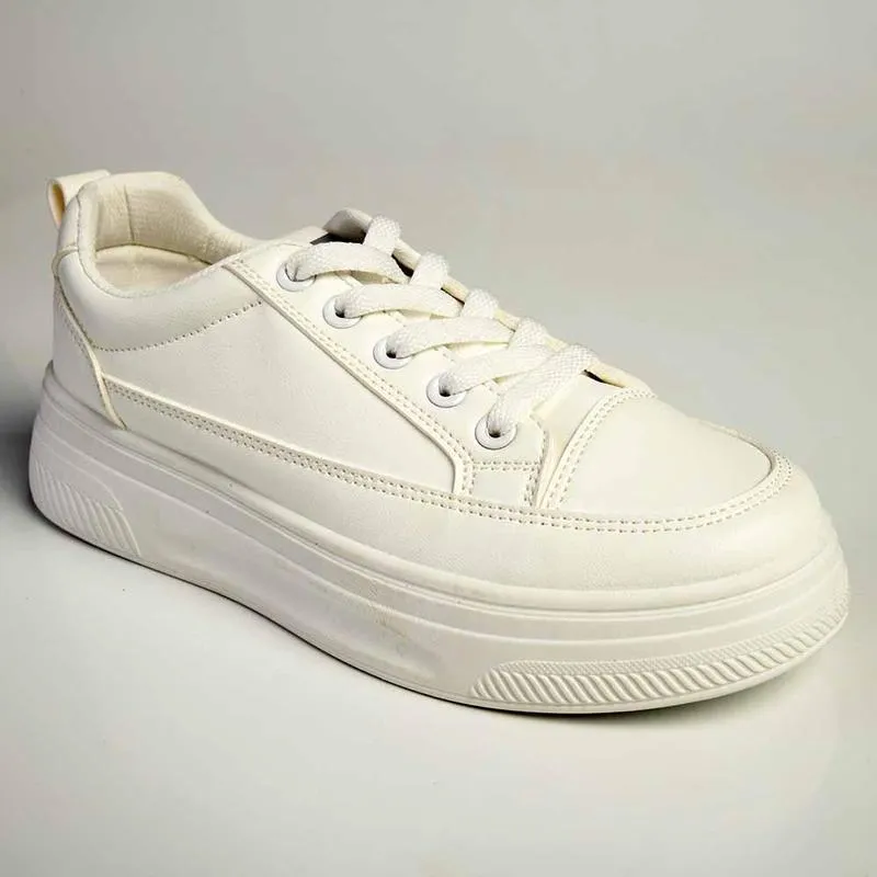 Madison Tylee Ladies Platform Sneaker - White
