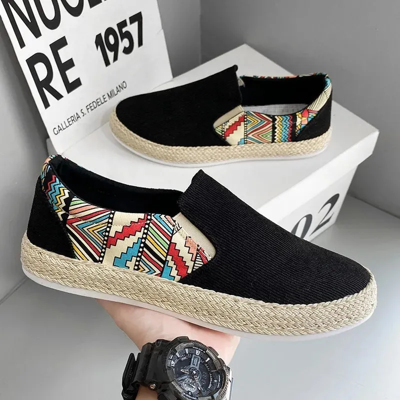 Men Sneakers Casual Summer Low-top Lazy Shoes Slip-on Cloth
