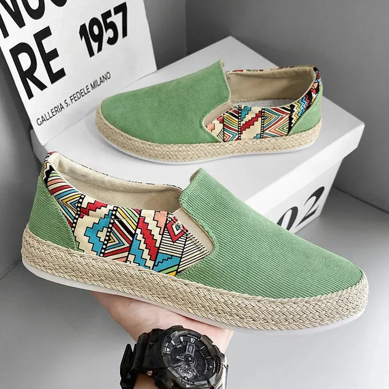 Men Sneakers Casual Summer Low-top Lazy Shoes Slip-on Cloth