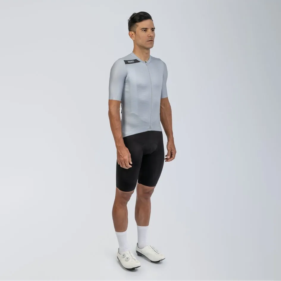 Men's Avant Short Sleeve Cycling Jersey Solid Silt Gray by Suarez