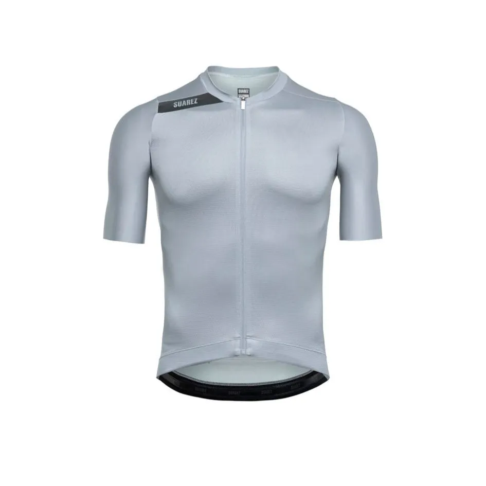 Men's Avant Short Sleeve Cycling Jersey Solid Silt Gray by Suarez