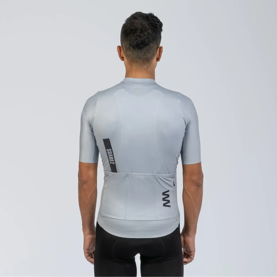 Men's Avant Short Sleeve Cycling Jersey Solid Silt Gray by Suarez