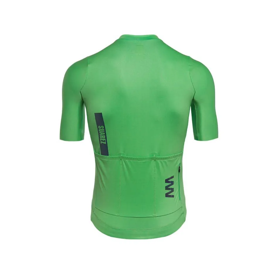 Men's Avant Solid Classic Green Short Sleeve Cycling Jersey by Suarez