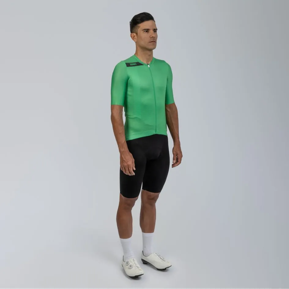 Men's Avant Solid Classic Green Short Sleeve Cycling Jersey by Suarez