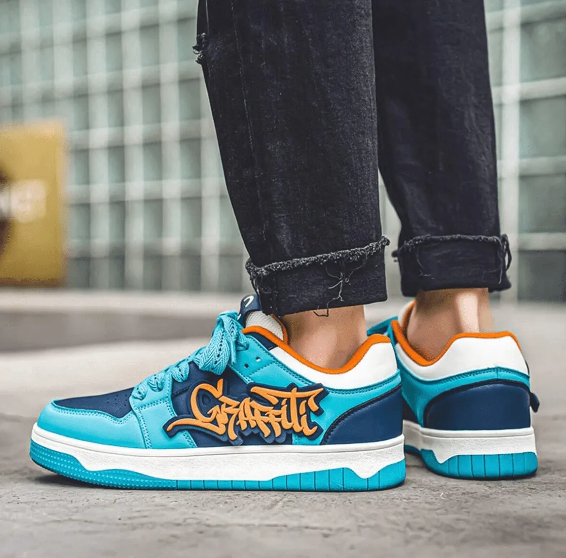 Men’s Korean Style Sneakers – Trendy Casual Running Shoes for Spring & Autumn