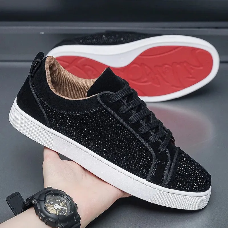 Men's Punk Rivet Sneakers for Men | Canvas Platform Shoes