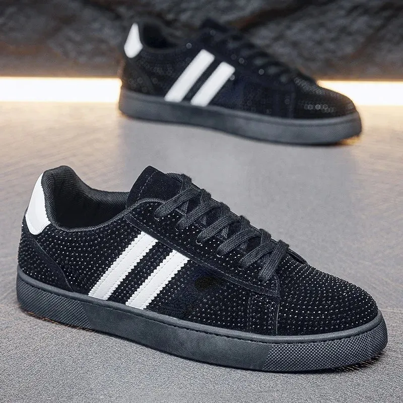 Men's Punk Rivet Sneakers for Men | Canvas Platform Shoes