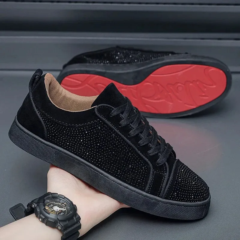 Men's Punk Rivet Sneakers for Men | Canvas Platform Shoes