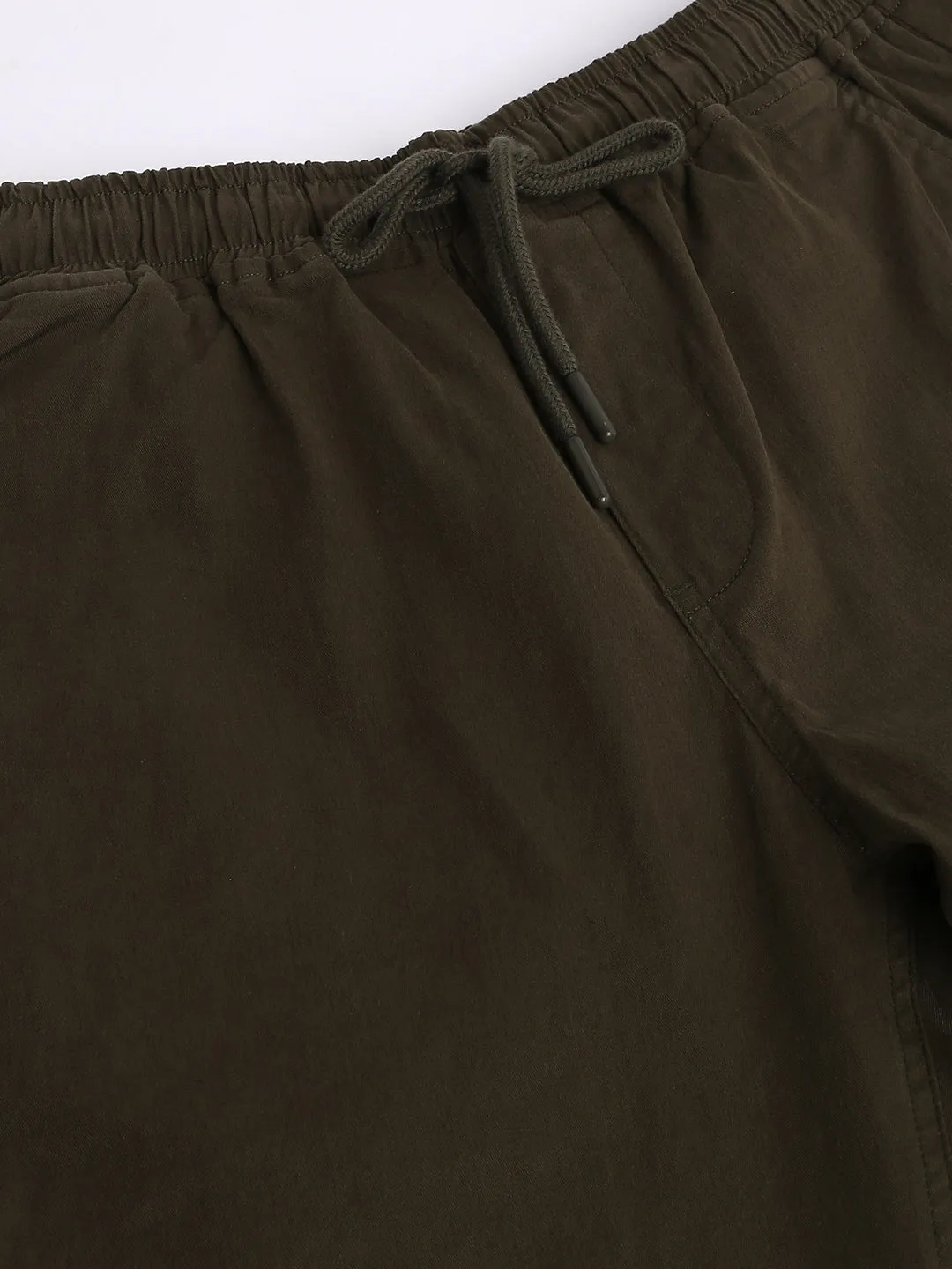 Men's Straight Fit Cotton Joggers (Olive)