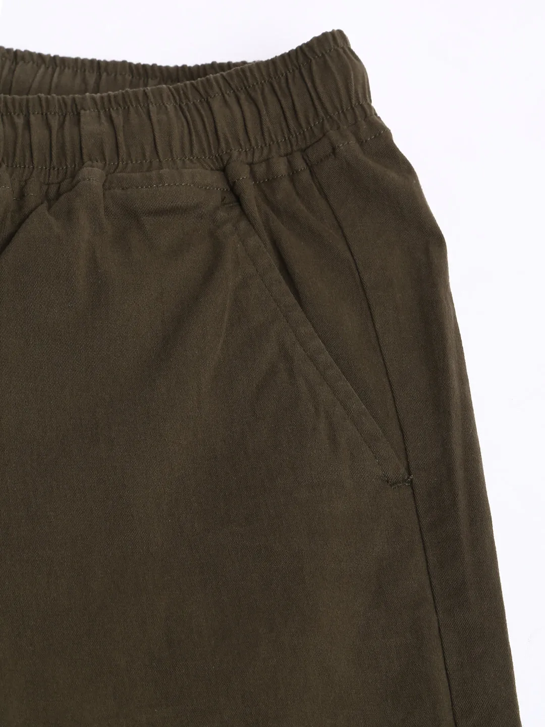 Men's Straight Fit Cotton Joggers (Olive)