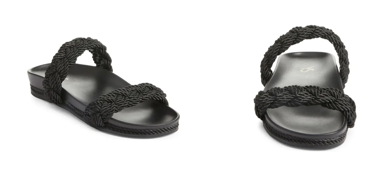 Michelle Braided Sandal in Black