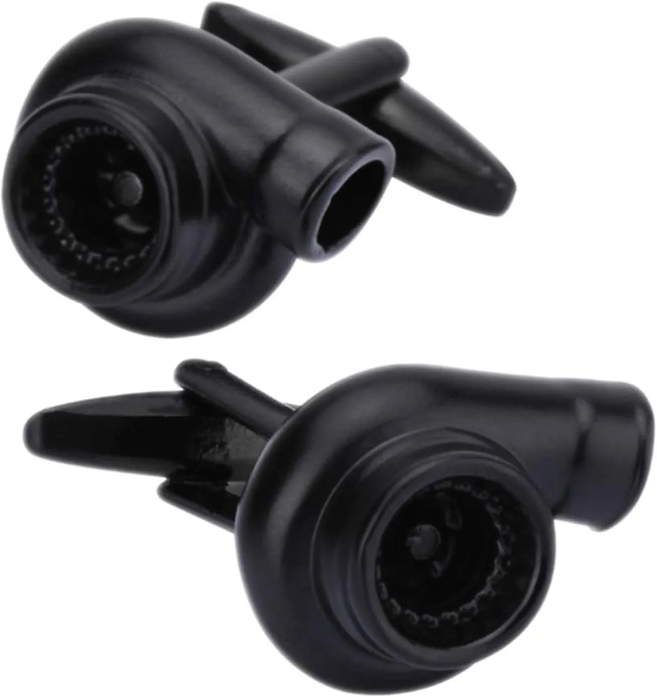 Mini Turbo Cufflinks in Matte Black, Unique Gift for Car Enthusiasts and Motorsport Fans