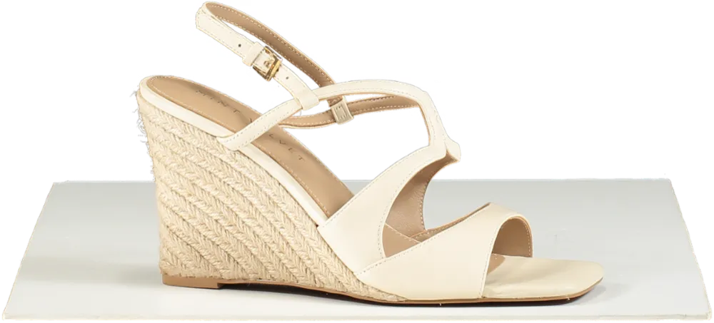 Mint Velvet Cream Pip Espadrille Wedges UK 7