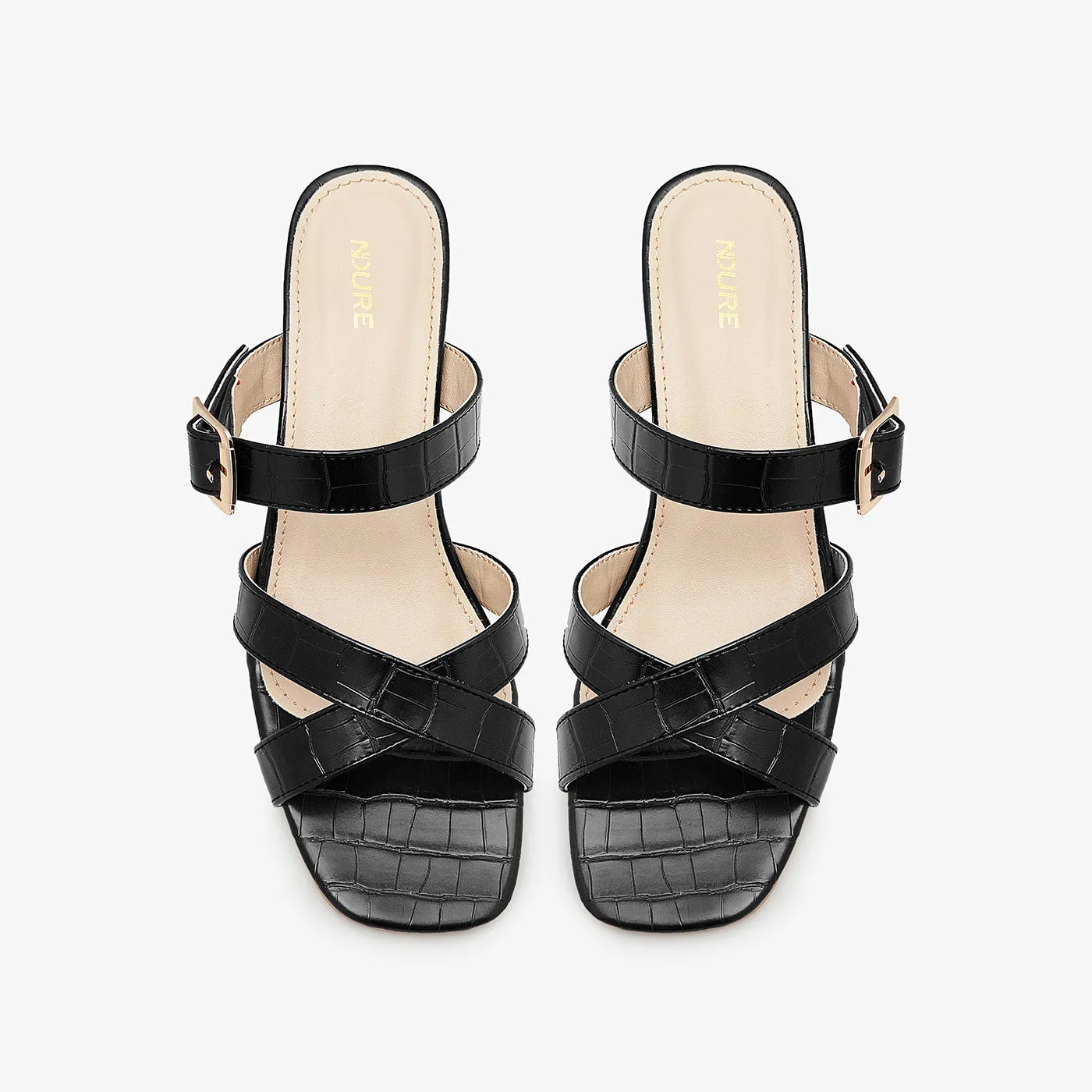 Multi-Strap Block Heels