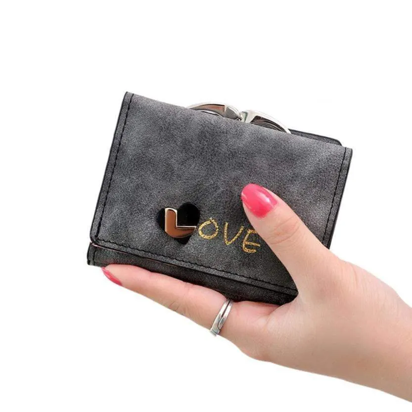New Winter Fashion Trends Pumping Multi-card Position Two Fold Wallet lady Short Zipper Holder