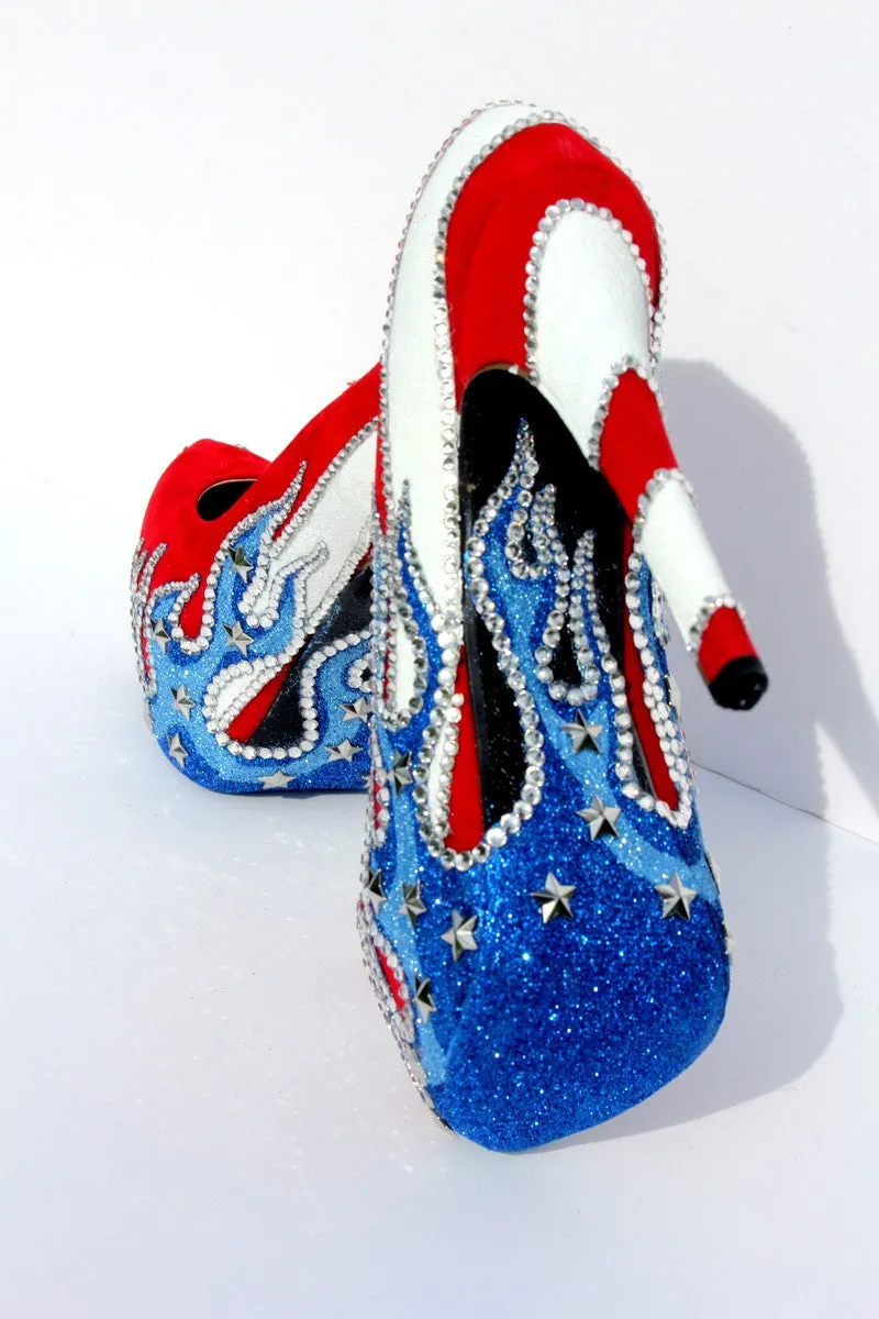 Patriotic American Flag Heels