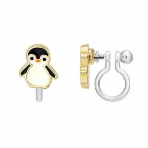 Personable Penguin Lead Free CLIP ON Earrings