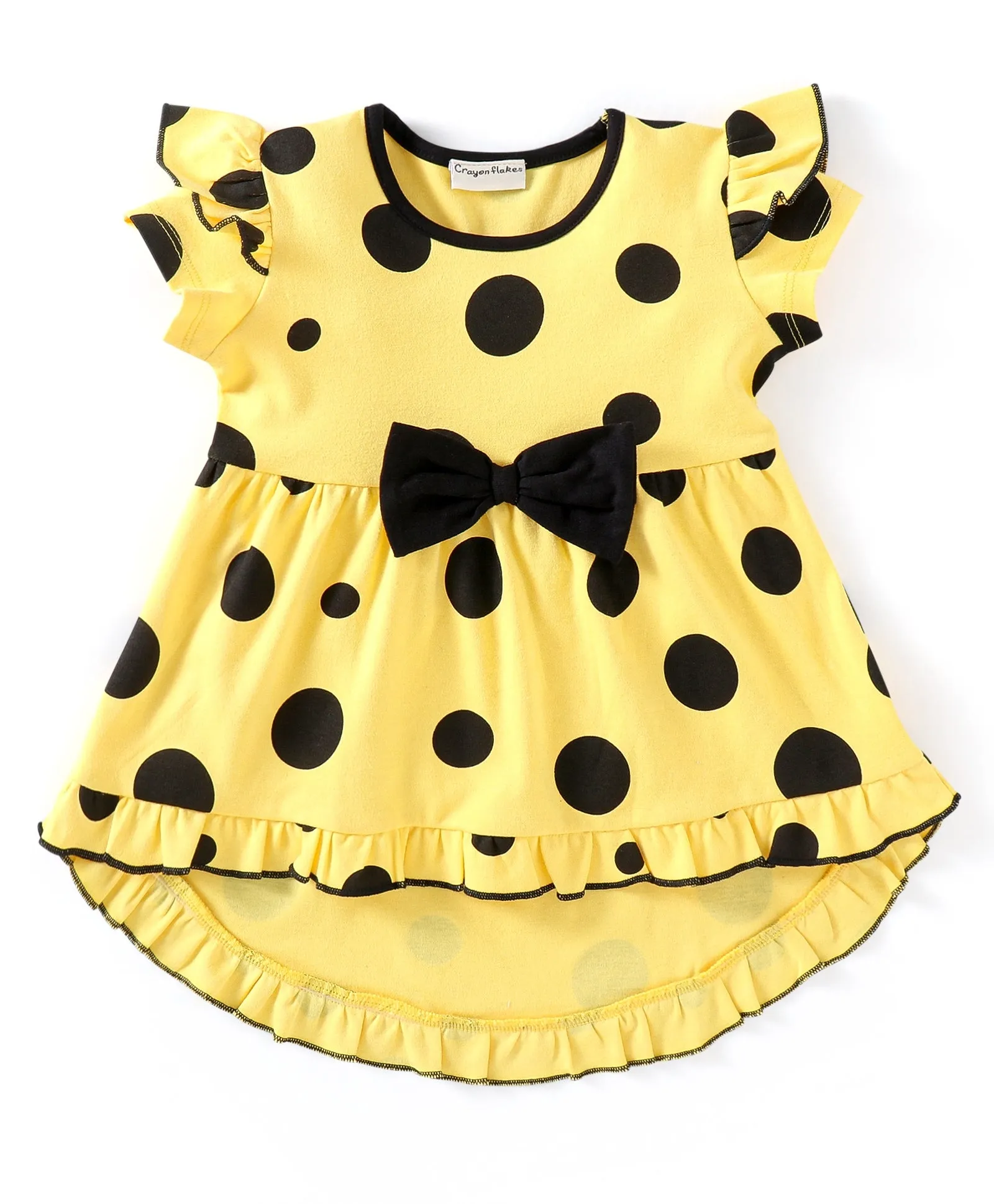 Polka Frill with Bow Top Shorts Set