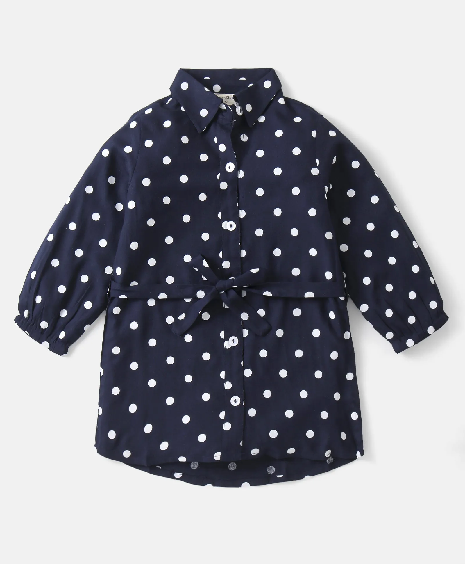 Polka Printed Full Sleeves Long Shirt Legging Set