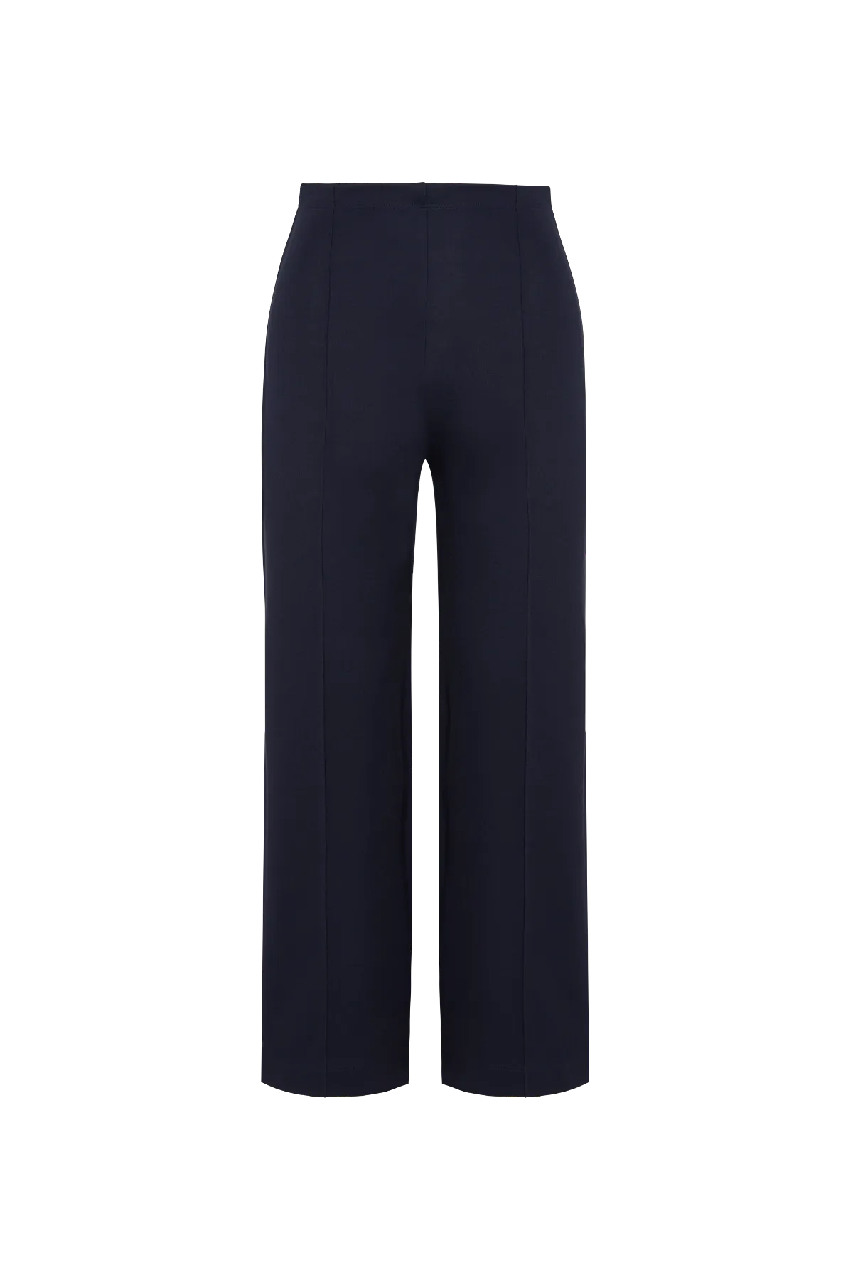 Ponte Knit Straight Leg Pant: Cropped
