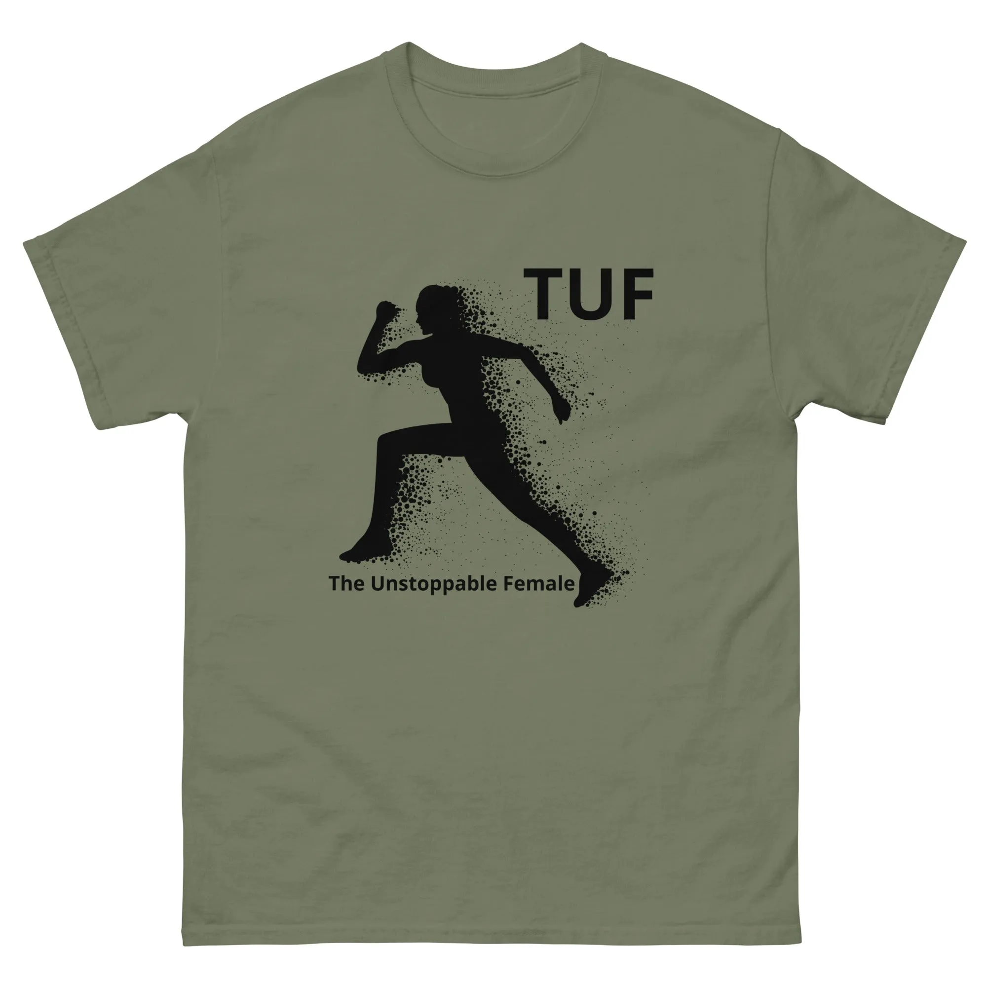 "TUF Run Classic Shirt | Unstoppable Female Cotton Tee for Men | Trendy Streetwear"