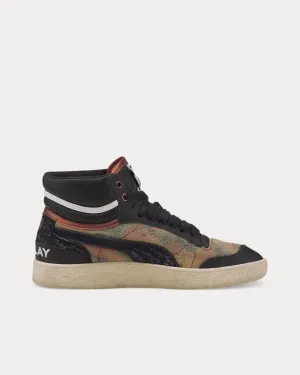Ralph Sampson Mid Camo xReplay Black / Lichen Green High Top Sneakers