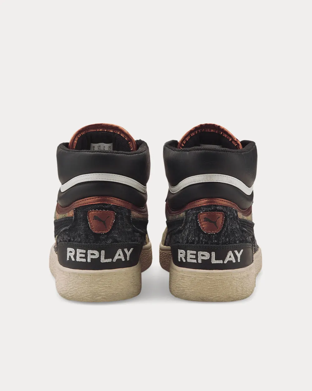 Ralph Sampson Mid Camo xReplay Black / Lichen Green High Top Sneakers