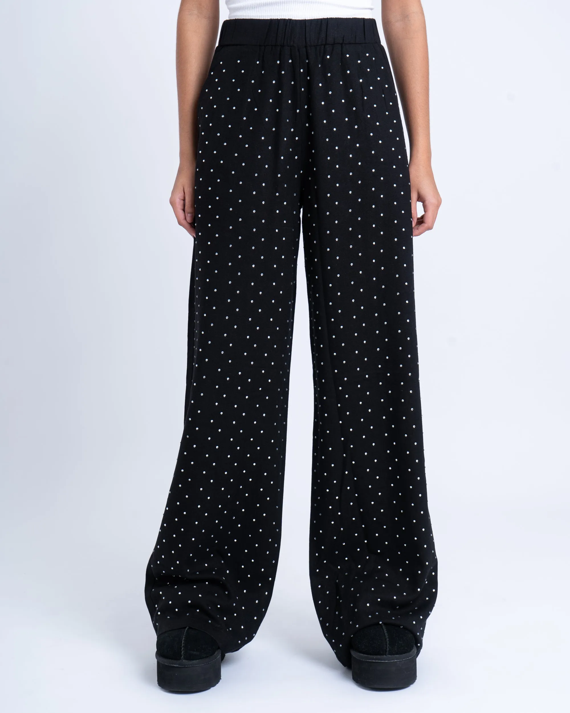 Rhinestone Embellished Linen Set