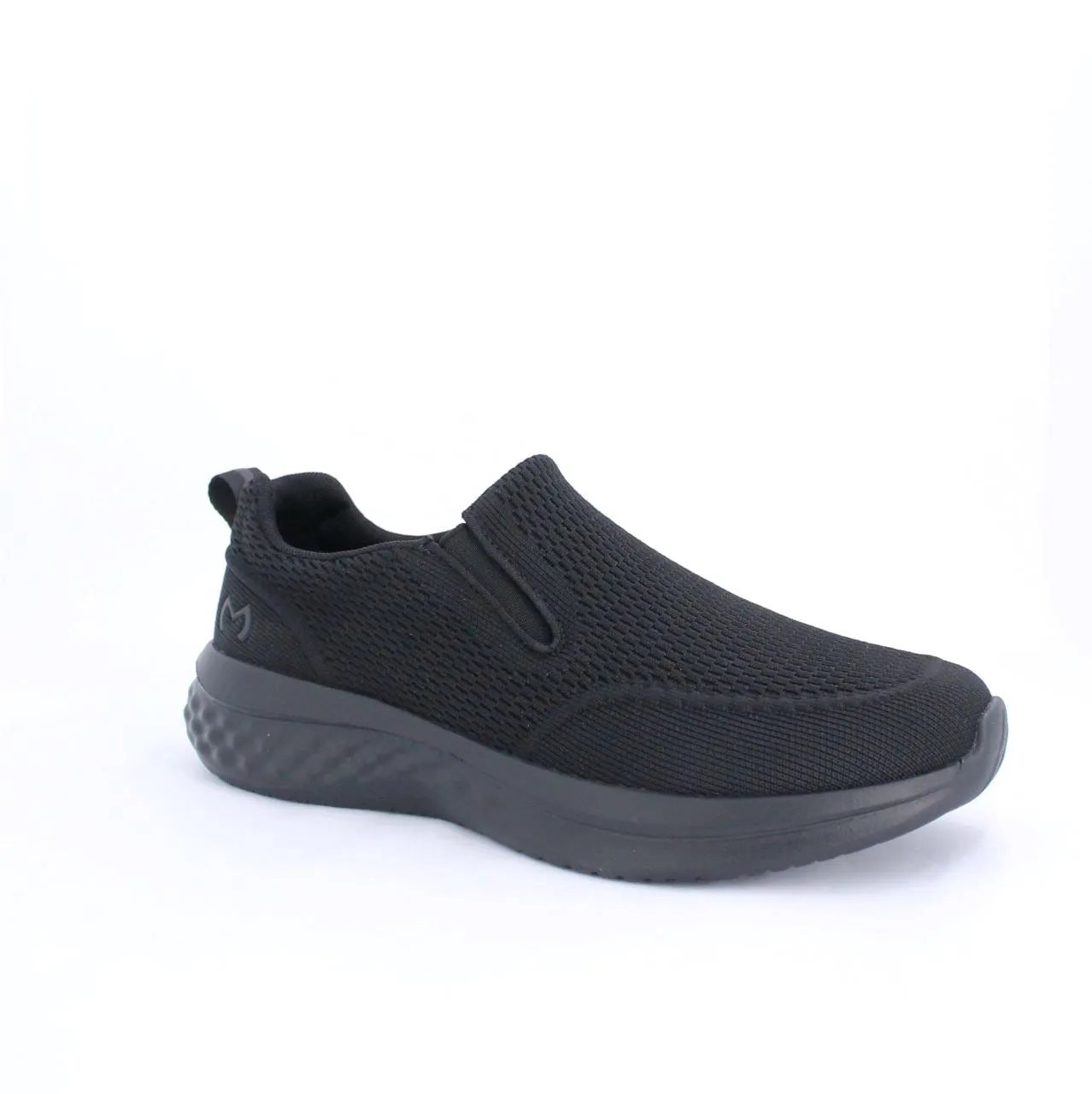 RICARDO MENS SLIPON TRAINERS-BLACK