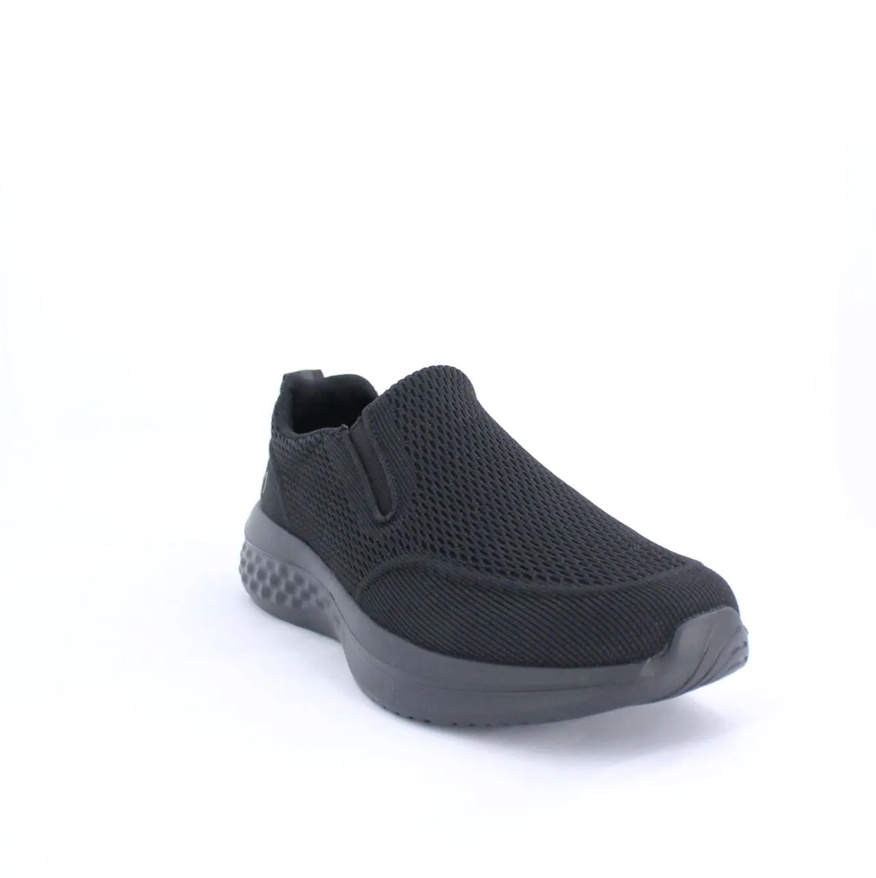 RICARDO MENS SLIPON TRAINERS-BLACK