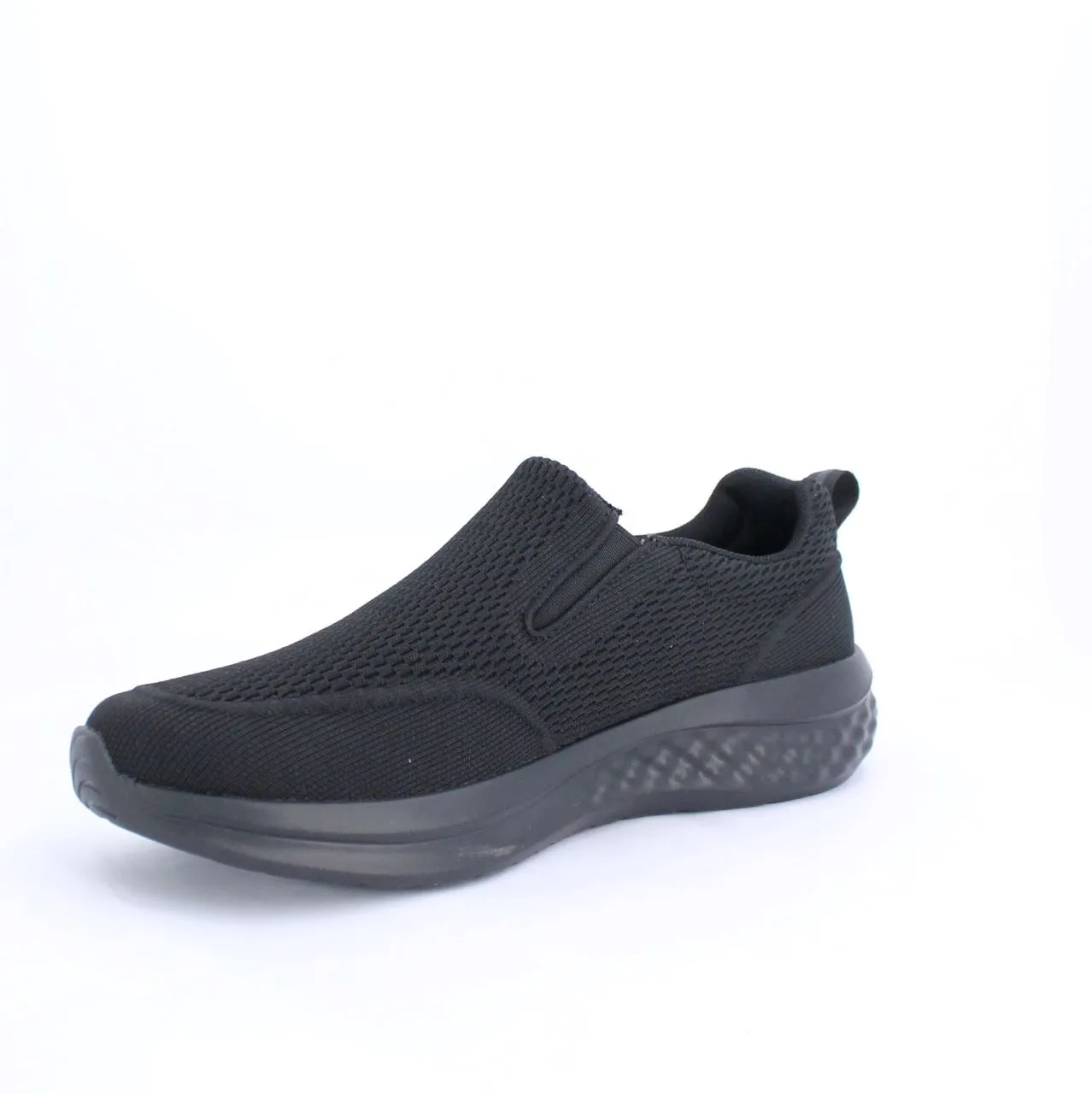 RICARDO MENS SLIPON TRAINERS-BLACK