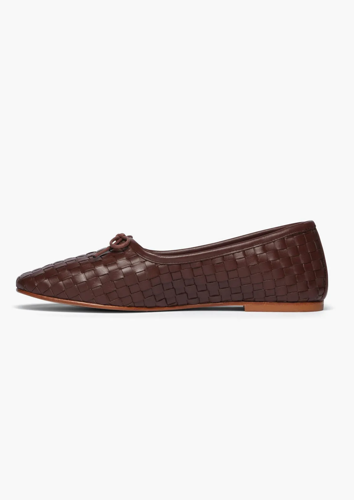 Roma Woven Leather Ballet Flat