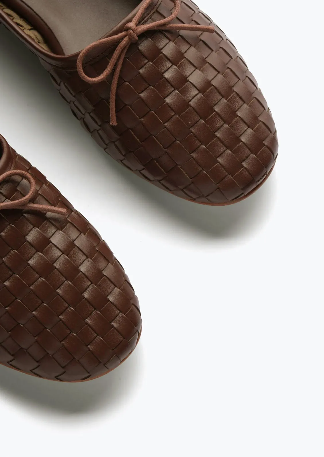 Roma Woven Leather Ballet Flat