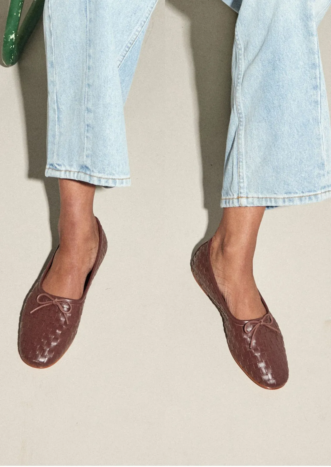 Roma Woven Leather Ballet Flat