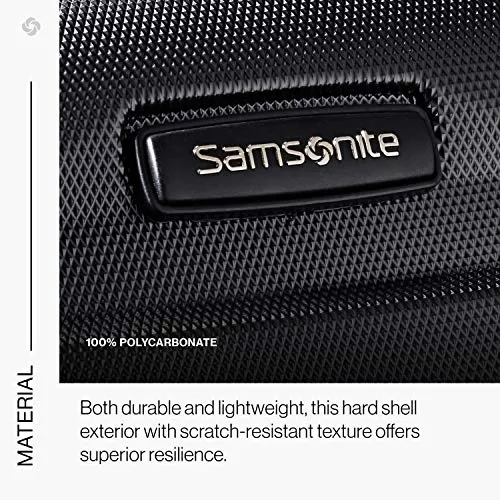 Samsonite Omni PC Hardside Expandable Luggage with Spinner Wheels, Black, Carry-On 20-Inch