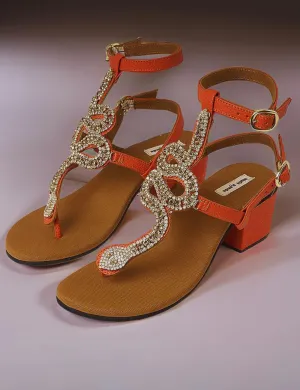 Serpentine Block Heels