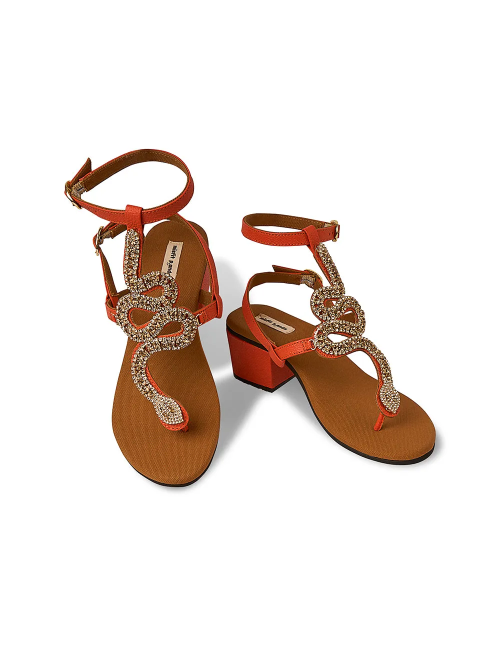 Serpentine Block Heels