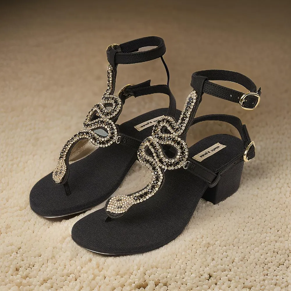 Serpentine Block Heels