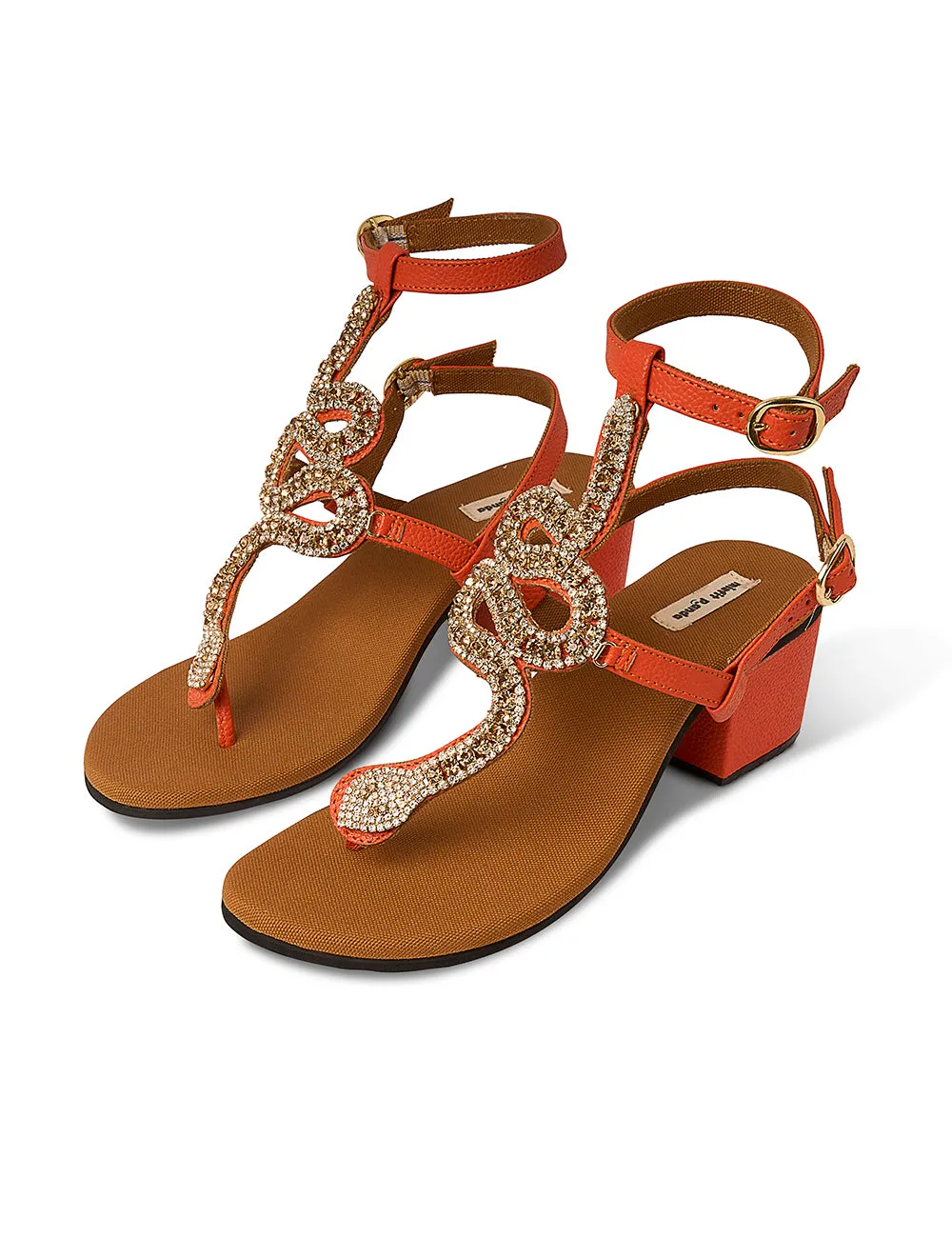 Serpentine Block Heels