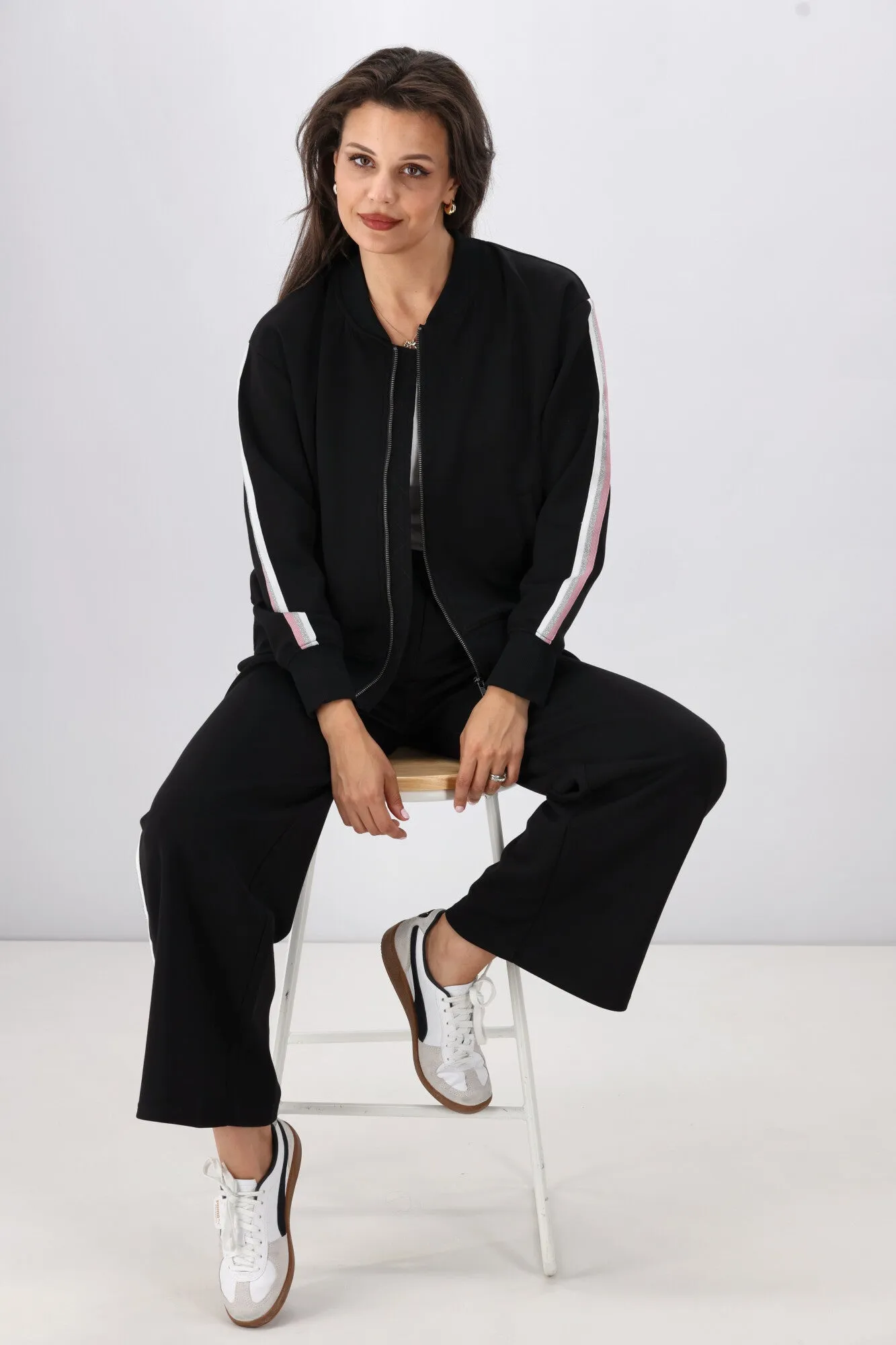 Shine On Label Maddie Bomber Jacket Black