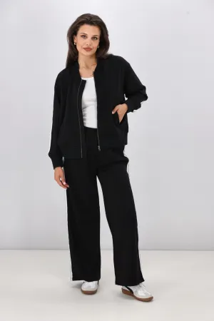 Shine On Label Maddie Bomber Jacket Black