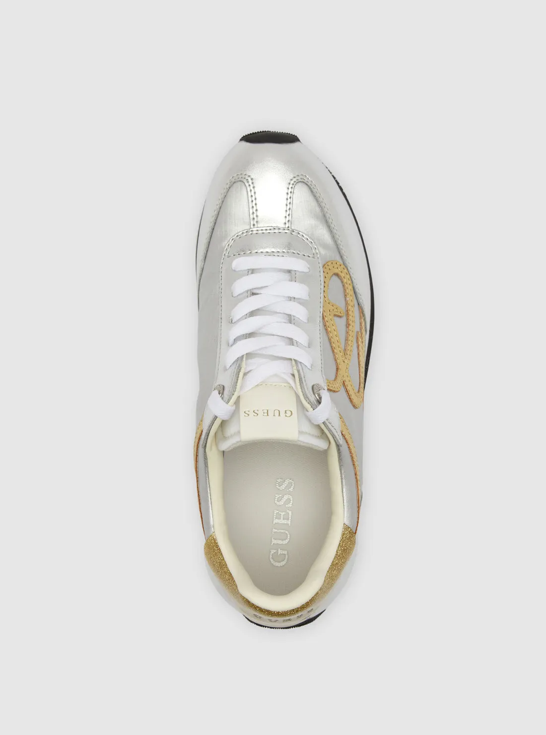 Silver Skroll Low-Top Sneakers