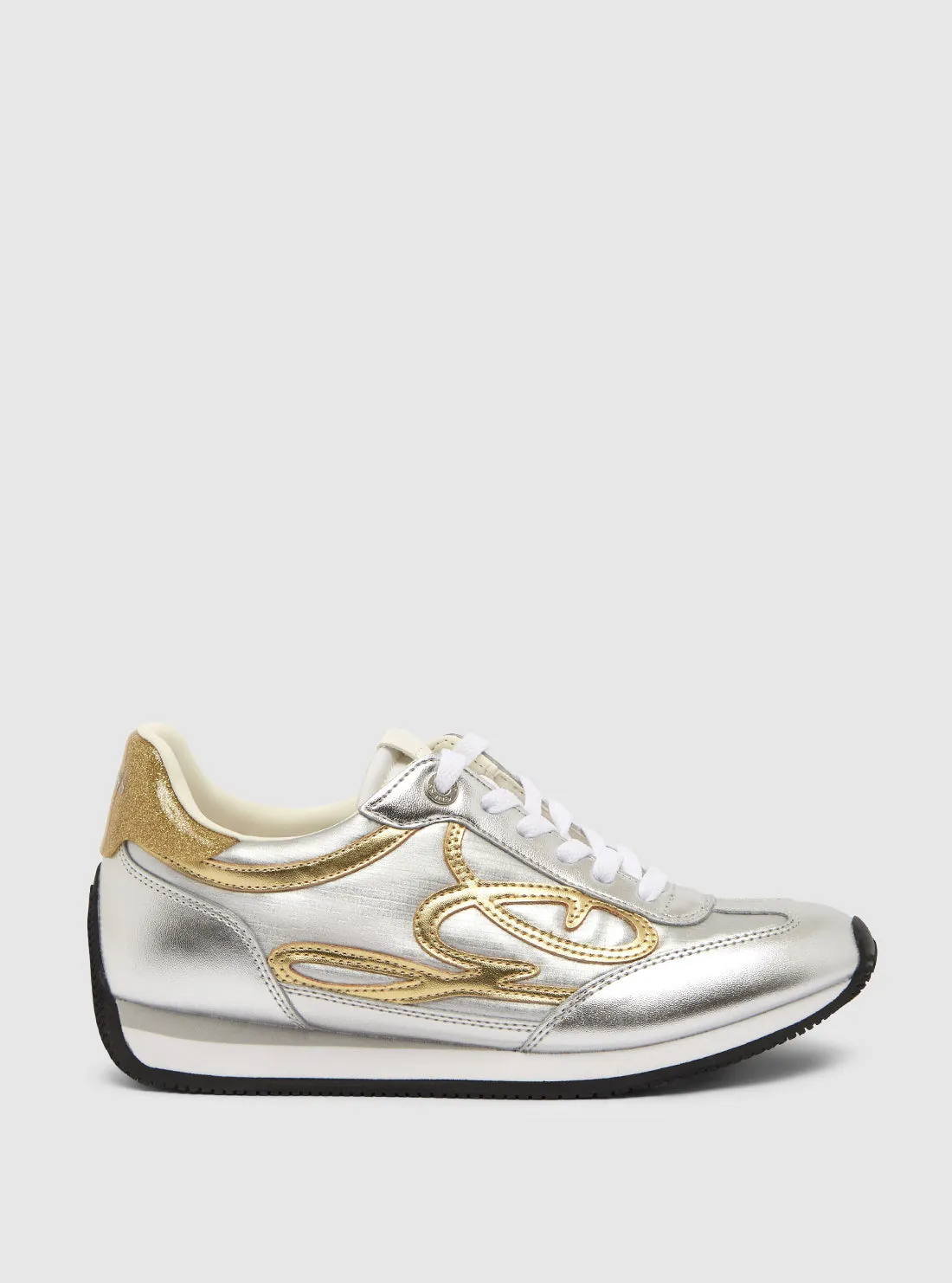 Silver Skroll Low-Top Sneakers