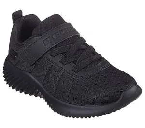 Skechers Bounder Baronik 403744L BBK  Black Velcro Trainers