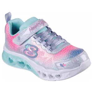 Skechers Girls Trainer S Lights Flutter Heart Simply Love Lavender Multi